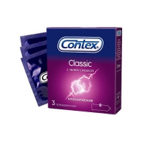 Contex Classic - Презервативы в силиконовой смазке №3, 3 шт презервативы contex classic 18 шт