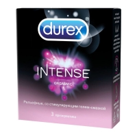 Durex Intense Orgasmic - Презервативы рельефные №3, 3 шт 10 шт коробка свежие фрукты презерватив для мужчин много смазки латекс презервативы пенис безопасные консерванты секс игрушки