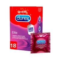Durex Elite - Презервативы гладкие сверхтонкие №18, 18 шт презервативы sico safety sensitive ribbed 18 шт