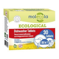 Molecola - Экологичные таблетки для посудомоечных машин, 30 шт rossinka экологичные таблетки для посудомоечных машин premium all in 1 30