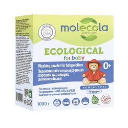 Фото Molecola - Стиральный порошок для стирки детского белья Концентрат гипоаллергенный экологичный, 1 кг