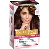 Loreal Paris Excellence - Крем-краска для волос,  4.15 Морозный шоколад, 1 шт