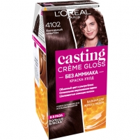 Фото Loreal Paris Casting Creme Gloss - Крем-краска для волос, оттенок 4102, Холодный каштан, 180 мл