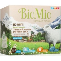 BioMio - Стиральный порошок для белого белья, 1500 мл jundo стиральный порошок для ного белья с кондиционером aroma capsule 2 в 1 концентрат 3000