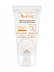 Фото Avene Mineral Cream SPF 50+ - Крем солнцезащитный с минеральным экраном SPF 50+, 50 мл