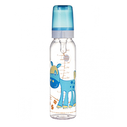 Фото Canpol Cheerful animals - Бутылочка тритановая с силиконовой соской 12+, 250 мл