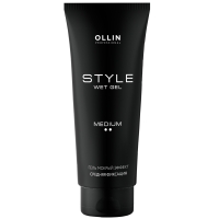 Ollin Style Wet Gel Medium - Гель «мокрый эффект» средней фиксации 200 мл гель для укладки волос ollin professional style wet gel medium средней фиксации 200 мл