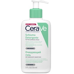 Фото CeraVe Detergente Cleanser - Гель очищающий для нормальной и жирной кожи лица и тела, 236 мл