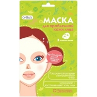 Cettua - Маска для лица, для проблемной кожи, с маслом чайного дерева, 3 шт