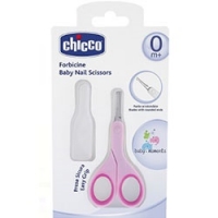 Chicco - Ножницы детские с закругленными концами, розовые комфортер для новорождённых зайчонок 30х27 см