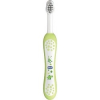 

Chicco - Зубная щетка детская, с эргономичной ручкой, с 6 месяцев, зеленая