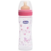 

Chicco Well-Being Girl - Бутылочка с силиконовой соской и средним потоком, с 2 месяцев, 250 мл
