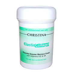 Фото Christina Elastin Collagen Placental Enzyme Moisture Cream with Vit A, E&HA - Увлажняющий крем с плацентой для жирной и комбинированной кожи, 250 мл