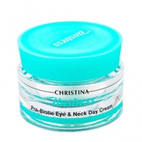 Фото Christina Unstress Probiotic day cream for eye and Neck SPF8 - Дневной крем-пробиотик для кожи век и шеи, 30 мл