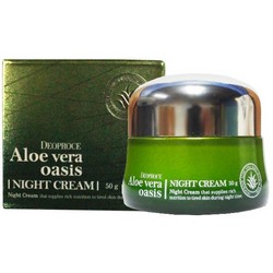 Фото Deoproce Aloe Vera Oasis Night Cream - Крем ночной для лица с алоэ вера, 50 г