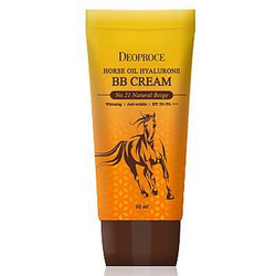 Фото Deoproce Horse Oil Hyalurone Bb Cream - Крем ББ с гиалуроновой кислотой и лошадиным жиром тон 21, 60 гр