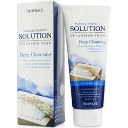 Фото Deoproce Natural Perfect Solution Cleansing Foam Deep Cleansing - Пенка для умывания с рисовой водой, 170 г