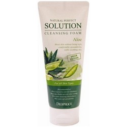 Фото Deoproce Natural Perfect Solution Cleansing Foam Green Edition Aloe - Пенка для умывания с алое, 170 г