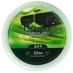 Фото Deoproce Natural Skin Aloe Nourishing Cream - Крем для лица и тела на основе экстракта сока алое, 100 г