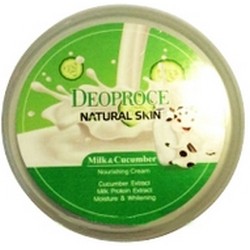 Фото Deoproce Natural Skin Nourishing Cream Milk Cucumber - Крем для лица и тела с экстрактом молока и огурца, 100 г