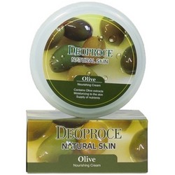 Фото Deoproce Natural Skin Olive Nourishing Cream - Крем для лица и тела питательный на основе масла оливы, 100 г