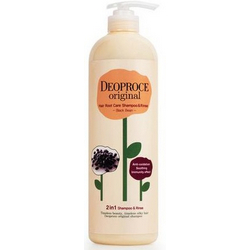 Фото Deoproce Original Shiny Care 2 In 1 Shampoo Blueberry - Шампунь-бальзам 2 в 1 черника, 1000 мл