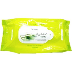 Фото Deoproce Pure Natural Wet Tissue 60 Sheets - Салфетки для лица очищающие, 60 шт