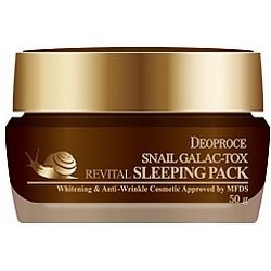 Фото Deoproce Snail Galac-Tox Revital Sleeping Pack - Маска для лица ночная с муцином улитки, 50 г