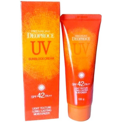 Фото Deoproce Uv Sunblock Cream Spf42 - Крем солнцезащитный для лица и тела, 100 гр