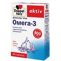 Doppelherz Aktiv - Омега-3 в капсулах, 30 шт doppelherz aktiv витамины для больных диабетом в таблетках 30 шт