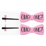 Фото Double Dare OMG! Hair Up Bow Pin Light Pink - Заколки для фиксации волос во время косметических процедур, нежно-розовые