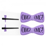 Фото Double Dare OMG! Hair Up Bow Pin Purple - Заколки для фиксации волос во время косметических процедур, лавандовые