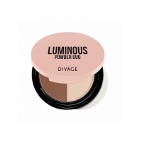 Divage Powder Duo Luminous - Пудра компактная двухцветная, тон 02, 9 гр