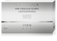 Crescina Follicular Islands - Комплекс для мужчин 1700 (лосьон для стимуляции роста волос №10 + лосьон против выпадения волос №10), 3,5 мл х 20 шт