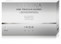 Crescina - Комплекс для мужчин Follicular Islands 1900 (лосьон для стимуляции роста волос №10 + лосьон против выпадения волос №10)