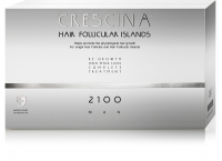 Crescina - Лосьон для стимуляции роста волос для мужчин №20 + Лосьон против выпадения волос №20 Follicular Islands 2100, 3,5 мл х 40 шт