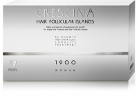 Фото Crescina Follicular Islands - Комплекс для женщин 1900 (лосьон для стимуляции роста волос №20 + лосьон против выпадения волос №20), 3,5 х 40 шт