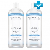 Фото Dermedic Hydrain3 - Набор: Мицеллярная вода H2O, 500 мл х2 шт