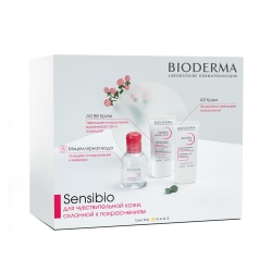 Фото Bioderma Sensibio - Набор для чувствительной кожи, склонной к покраснениям, 40 мл + 40 мл + 100 мл