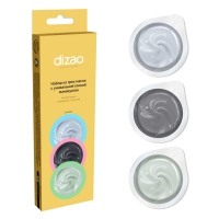 Dizao - Набор из трех масок с уникальной глиной маникуаган, 3 шт набор тканевых масок name skin care 30 шт