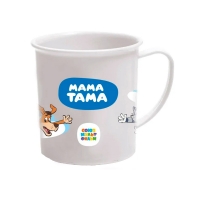 

Мама Тама - Кружка пластиковая с ручкой 6 месяцев + 200 мл, цвет белый, 1 шт