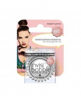Invisibobble - Резинка-браслет для волос Crystal Clear, с подвесом, 3 шт