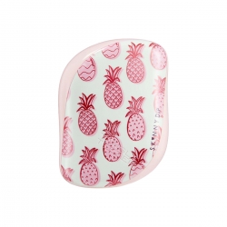 Фото Tangle Teezer Compact Styler Skinny Dip Pineapple - Расческа для всех типов волос в розово - белом цвете с ананасами, 1 шт