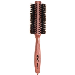 Фото EVO - Круглая щетка для волос [Брюс] с натуральной щетиной, диаметр 22 мм 