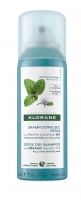 Klorane Mint Detox Dry Shampoo With Organic Aquatic Mint Pollution Exposed Hair - Сухой шампунь детокс с экстрактом водной мяты, 50 мл