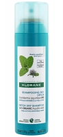 Klorane Mint Detox Dry Shampoo With Organic Aquatic Mint Pollution Exposed Hair - Сухой шампунь детокс с экстрактом водной мяты, 150 мл клоран детокс шампунь с экстрактом водной мяты 200 мл