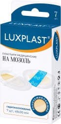 Фото Luxplast - Пластыри медицинские гидроколлоидные на мозоль 49х30 мм, 7 шт