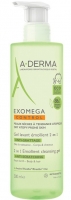 A-Derma Exomega Control Emollient Cleansing Gel - Очищающий гель 2 - в - 1 для тела и волос, 500 мл