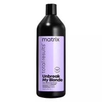 Matrix - Шампунь укрепляющий для осветленных волос с лимонной кислотой, 1000 мл шампунь индикатор после осветления total results unbreak my blonde bleach finder