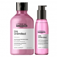 L'Oreal Professionnel - Набор Liss Unlimited для непослушных волос (Шампунь, 300 мл + Сыворотка, 125 мл) сыворотка для волос tefia